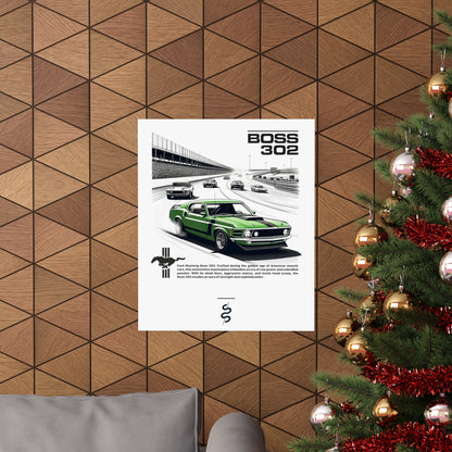 Ford Mustang Boss 302 (69-70') Poster