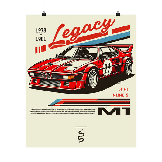 BMW M1 (78-81') Poster