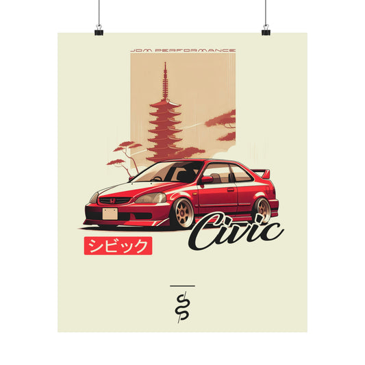 Honda Civic 7th Gen (01-05') Poster