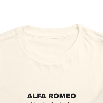 Alfa Romeo 4C (14-20') Toddler T-Shirt