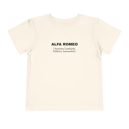 Alfa Romeo 4C (14-20') Toddler T-Shirt