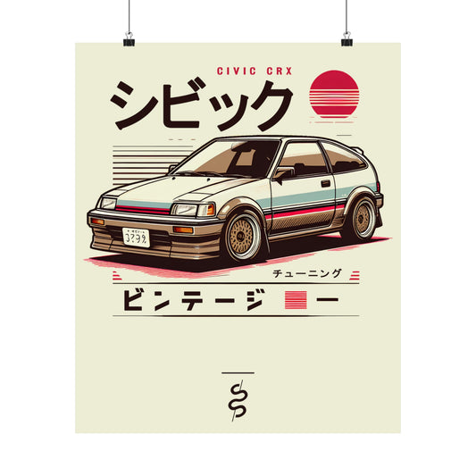 Honda Civic CRX (87-91') Poster