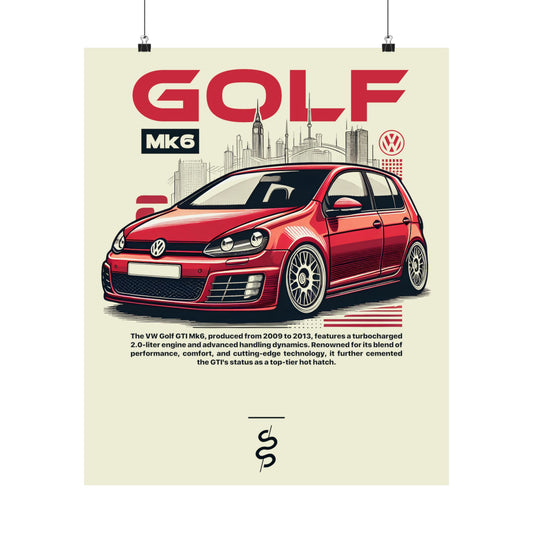 Volkswagen Golf GTI Mk6 (09-13') Poster