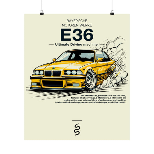 BMW M3 E36 (92-99') Poster